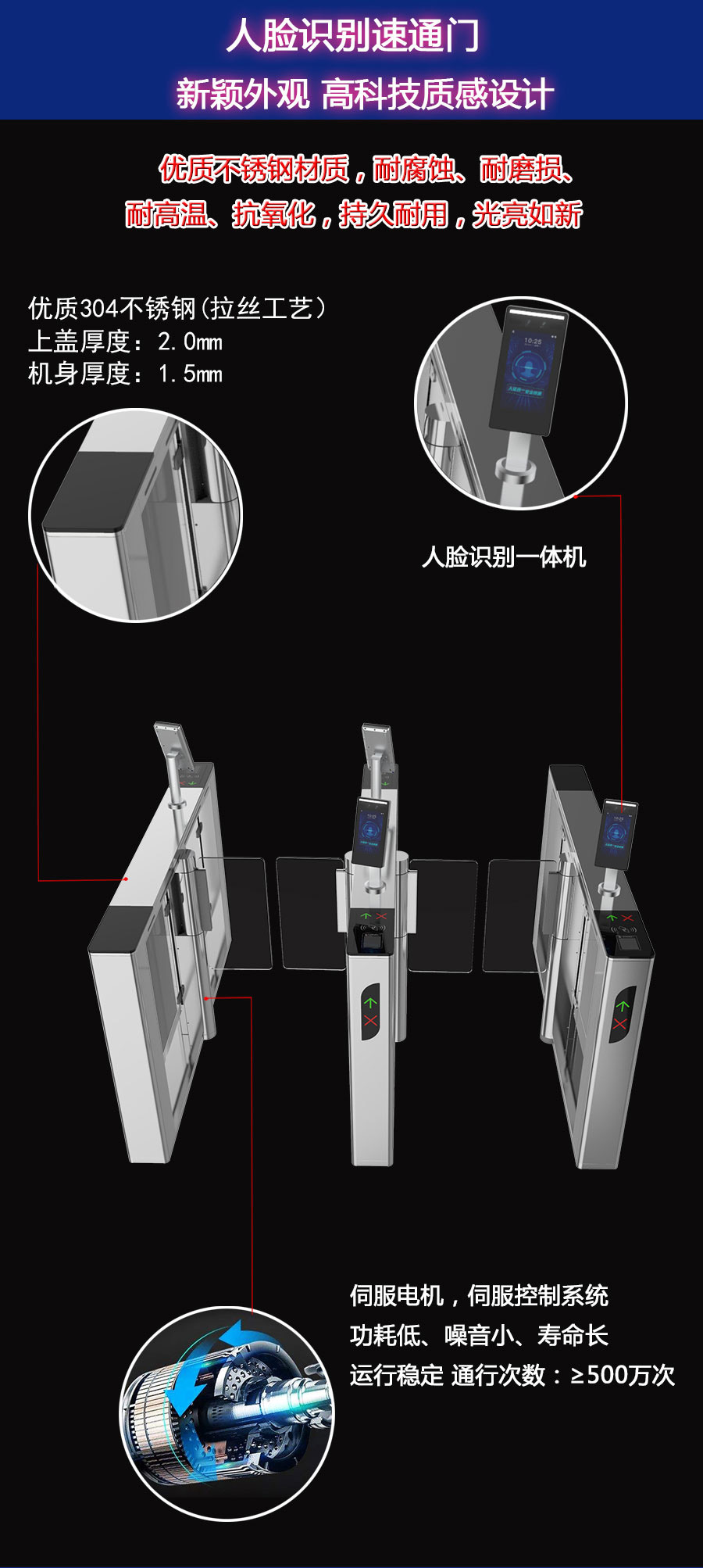 人臉識(shí)別擺閘DRTD6621